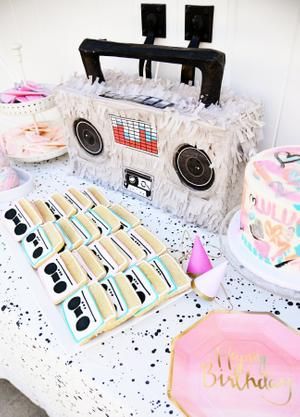 Hip Hop Birthday Party, Hip Hop Birthday, 90s Birthday, 2nd Birthday Party For Girl, 90s Theme Party, 80s Theme Party, 80's Party, Second Birthday Ideas, 90's Birthday Party