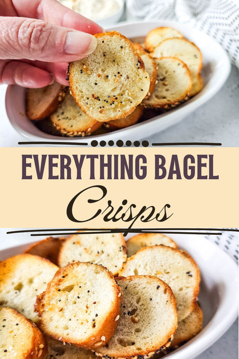 Looking for a delicious and addictive snack to satisfy your cravings? Look no further than our Everything Bagel Crisps recipe! These crunchy, flavorful bites are the perfect combination of savory and satisfying. Whether you enjoy them on their own or pair them with your favorite dips and spreads, these homemade crisps will quickly become a go-to snack in your household. Jalapeno Bagels Recipe, Bagel Chips Recipe, Everything Bagel Bites, Everything Bagel Dip, Bagel Bites Recipe, Homemade Crisps, Bagel Crisps, Bagel Dip, Crisps Recipe