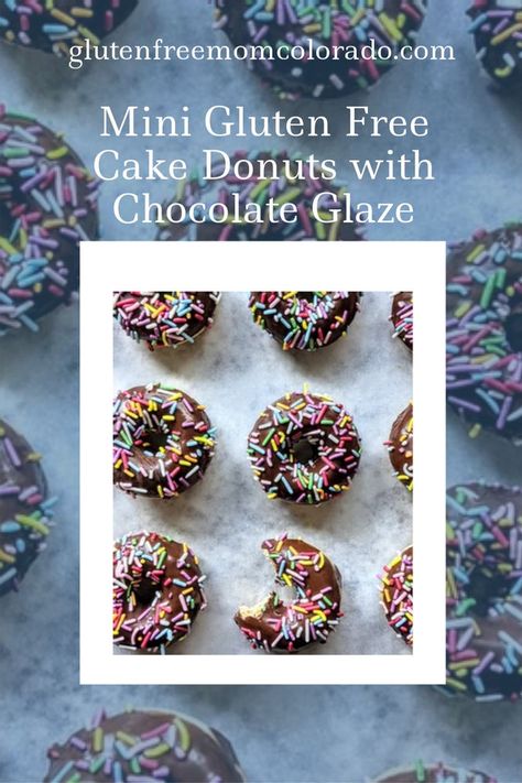 Mini Gluten Free Cake Donuts with Chocolate Glaze Dairy Free Donuts, Mini Donut Recipes, Gluten Free Doughnuts, Mini Donuts Maker, Special Breakfast, Fun Dessert, Donut Maker, Mini Doughnuts, Gluten Free Donuts