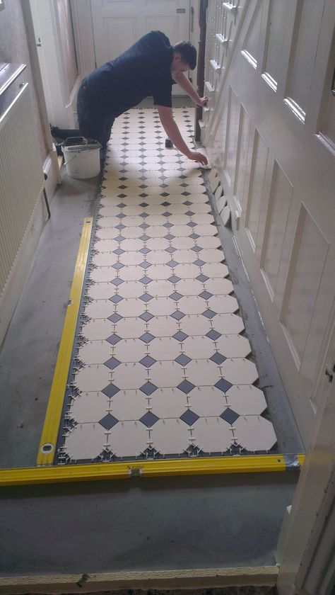 Victorian floor tiles gallery, Original Style floors, period floors Victorian Hall Tiles, Tiled Hallway Floor, Hallway Flooring Ideas, Hall Ways Ideas, Hallway Tiles, Hallway Tiles Floor, Hall Tiles, Victorian Hallway, Victorian Floor Tiles