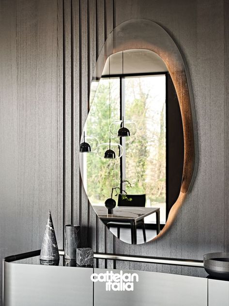 Contemporary Mirror Designs, Papie Mashe, Mirror Wall Panel, Farmhouse Bathroom Mirrors, Modern Floor Mirrors, Simple Bathroom Decor, Luxury Italian Furniture, Cattelan Italia, Bath Mirror