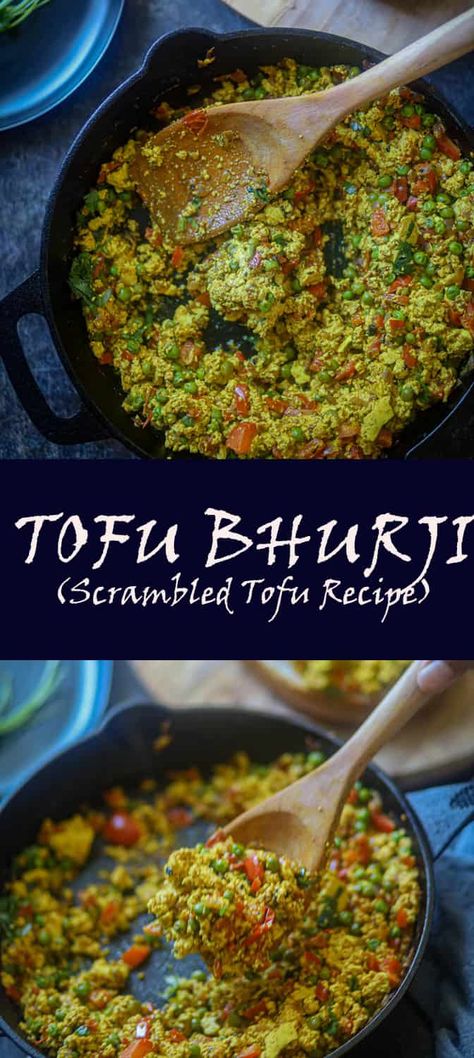 Tofu Bhurji (Indian Breakfast Scramble) is a Breakfast Tofu Scramble Indian Style that is easy, delicious, healthy, and protein-rich. #tofu #breakfasttofu #helathyrecipe #Indianrecipe Healthy Breakfast Scramble, Tofu Bhurji, Scramble Tofu, Breakfast Tofu, Scrambled Tofu Recipe, Tofu Breakfast, Breakfast Scramble, Gochujang Sauce, How To Press Tofu