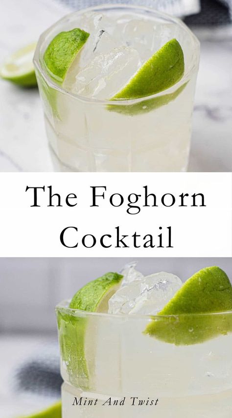 The Foghorn cocktail is a delicious and refreshing blend of gin, lime juice, and ginger beer. The Foghorn is known as the gin variant of the classic Moscow Mule. It shares similar ingredients with the Moscow Mule, but the replacement of vodka with gin gives it a distinct character. The gin’s botanical notes harmonize with the lime’s acidity and the spicy kick of ginger beer. Ginger Beer Drinks, Gin Drink Recipes, Cocktails Made With Gin, Ginger Beer Cocktail, Classic Gin Cocktails, Ginger Cocktails, Mule Recipe, Gin Recipes, Gin Drinks