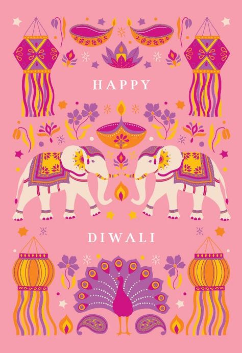 Diwali Illustration Design, Happy Diwali Greeting Card, Diwali Stickers Printable, Happy Diwali Printable, Happy Diwali Templates, Diwali Illustration Art, Happy Diwali Aesthetic, Deepavali Illustration, Diwali Greeting Cards Design