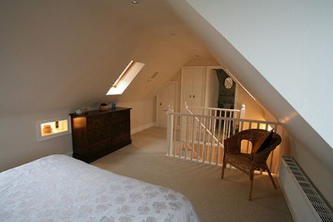 I think the space would look a bit like this! Small Loft Bedroom, Loft Conversion Bedroom, Expensive Candles, Smelling Candles, Attic Bedroom Designs, Attic Loft, Small Attic, Attic Conversion, Urban Interiors