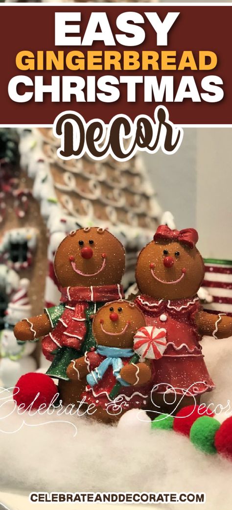 Diy Gingerbread Men Decorations, Diy Gingerbread Tree Decorations, Gingerbread Pattern Templates, Gingerbread Christmas Diy Decor, Diy Gingerbread Christmas Decorations, Gingerbread Man Centerpiece, Decorating With Gingerbread Theme, Diy Gingerbread Decorations Ideas, Gingerbread Christmas Trees