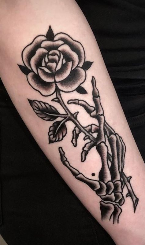 Skeleton Hand Tattoos, Deadpool Tattoo, Coffin Tattoo, Cute Tattoos On Wrist, Inner Bicep Tattoo, Tattoo Me, Rose Tattoos For Men, Bone Tattoos, Skeleton Tattoos