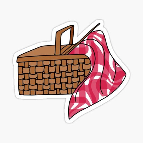 Boyfriend Scrapbook, Gifts For Hubby, Blanket Basket, Cool Pencil Drawings, Food Stickers, Kids Stickers, Journal Stickers, Digital Sticker, Picnic Basket