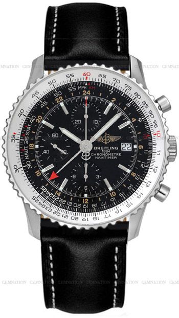 Breitling Navitimer World Mens Wristwatch Model: A2432212.B726-BLT Breitling Superocean Heritage, Slide Rule, Black Leather Watch, Breitling Watches, Authentic Watches, Time Zone, Sale Store, Breitling Navitimer, Luxury Watches For Men