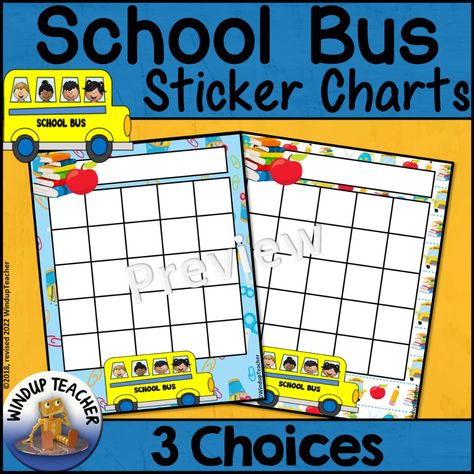 Behavior Sticker Chart, Bus Sticker, Chart School, Incentive Chart, Reward Charts, Stamps Stickers, Properties Of Matter, Sticker Chart, Teacher Boards