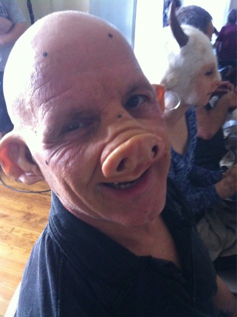 Pig Prosthetic Makeup - LGDough Album Pig Makeup, Native American Tribes Map, Prosthetic Makeup, Radio Drama, Pig Nose, Effects Makeup, Charlotte's Web, Special Effects Makeup, Fx Makeup