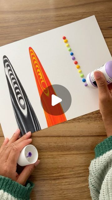 Diy Squeegee Art, Squeegy Painting, Dot Painting For Kids, Dot Painting Patterns For Beginners, Squeegee Art, Scrape Art, Dot Painting Patterns, Squeegee Painting, Art Ideas For Beginners