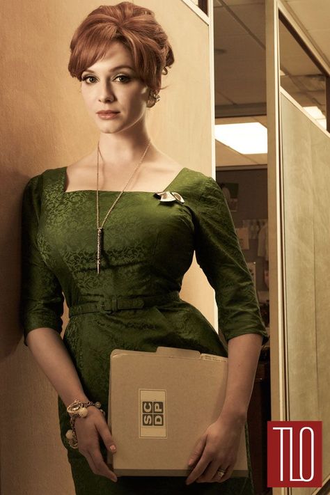 Mad Men Daily Countdown: 9… | Tom & Lorenzo Fabulous & Opinionated Mad Men Fashion Joan, Joan Mad Men, Mad Men Hair, Joan Harris, Joan Holloway, Kat Dennings, Mad Men Fashion, Christina Hendricks, George Clooney