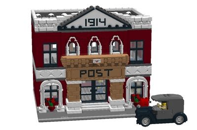 Minecraft Post Office, Office Lego, Houses Blueprints, Lego Winter Village, Lego House Ideas, Lego Houses, Lego Winter, Minecraft Houses Blueprints, Houses Ideas