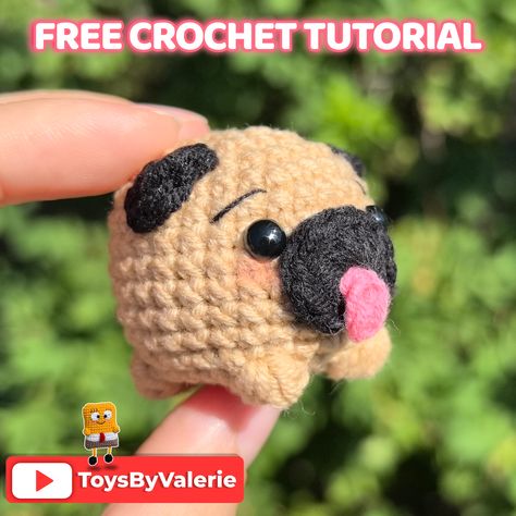 Dog Gnome, Don't Be Lazy, Crocheted Animals, Crochet Ornaments, A Pug, Diy Stuff, Bear Pattern, How To Crochet, Crochet Animals