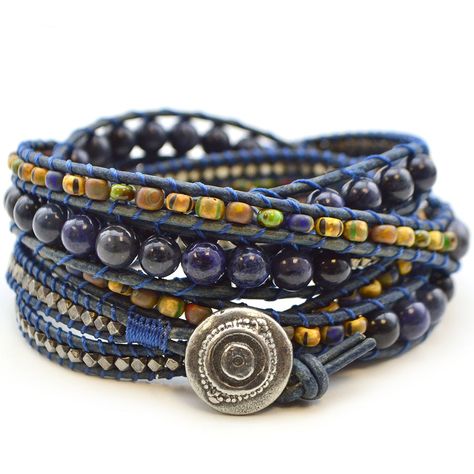 Tricks to Laddering | Free Multi-Wrap Bracelet Project Tutorial – Beadshop.com Leather Bracelet Tutorial, Wrap Bracelet Tutorial, Wrapped Bracelets, Ankle Bracelets Diy, Multi Wrap Bracelet, Beaded Stuff, Bracelet Inspiration, Boho Wrap Bracelet, Hemp Bracelets