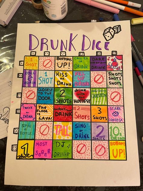 drinking board game diy dice candyland tipsy board game ideas Drinking Board Game Diy, Tipsy Land, Board Game Diy, Board Game Ideas, Drinking Board, Baby Camping, Drunk Games, Drinking Board Games, Fun Sleepover Games