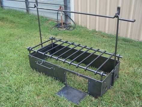 Campfire Cooking Equipment, Cowboy Grill, Fire Pit Cooking, Welding Ideas, Bbq Grill Design, Fireplace Set, Dutch Oven Cooking, Chuck Wagon, Blacksmith Projects