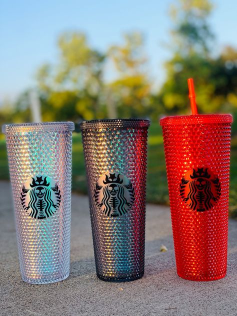 Starbucks Studded Tumbler, Skeleton Logo, Copo Starbucks, Glass Tumbler With Straw, Studded Tumbler, Ceramic Tumbler, Starbucks Tumbler, Handcrafted Ceramics, Starbucks Cups