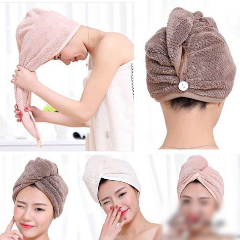 Product Description 1X Coral Velvet Hair Wrap Towel Quick Drying Bath Spa Head Cap Turban Dry Shower Features: *Soft Like Feather; super strong absorption water; *Quickly hair dry *Protect Your Hair From Hair Dryer (You should know that the damage of hair dryer to our hair is most serious when our hair is totally wet.)  *Use it to dry your hair, especially long hair, fast and easy without an electric blower. *This microfiber cap is super water-absorbent and dries your hair fast than normal towel Long Hair Fast, Water Branding, Hair Turban, Hair Dry, Magic Hair, Quick Dry Towel, Velvet Hair, Hair Towel, Shower Cap