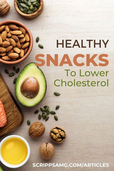 Around 38% of US adults have high cholesterol. Learn the risks, along with some tasty foods and snacks to lower cholesterol. 🥑 Snacks To Lower Cholesterol, Cholesterol Free Snacks, Low Cholesterol Meal Plan, Low Cholesterol Snacks, Cholesterol Friendly Recipes, Foods To Reduce Cholesterol, High Cholesterol Diet, Heart Healthy Snacks, High Cholesterol Foods