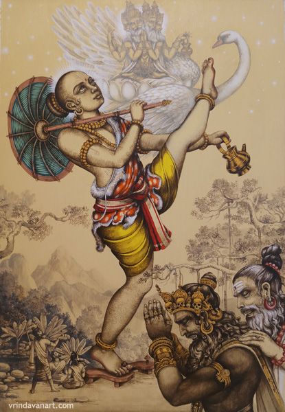 Vaman Avatar, Lord Vamana, Vamana Avatar, Buddhist Art Drawing, Indian God, Lord Vishnu Wallpapers, Hinduism Art, Vedic Art, Tanjore Painting