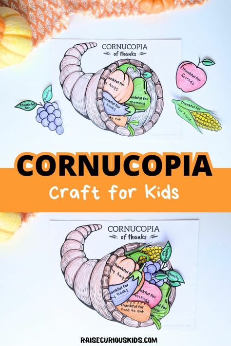 Cornucopia Craft for Kids- Cultivate Thankfulness! - Raise Curious Kids Cornucopia Craft For Toddlers, Cornacopia Craft For Toddlers, Cornicopia Crafts For Kids, Cornucopia Craft For Kids, Cornacopia Craft, Cornicopia Crafts, Fall Leaves Preschool, Cornucopia Craft, Preschool Pattern Activities