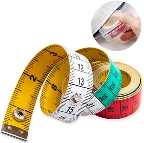 Projek Menjahit, Measuring Length, Tape Measures, Have Metal, Snap Fasteners, Fabric Sewing, Fabric Tape, Mua Sắm, Measuring Tape