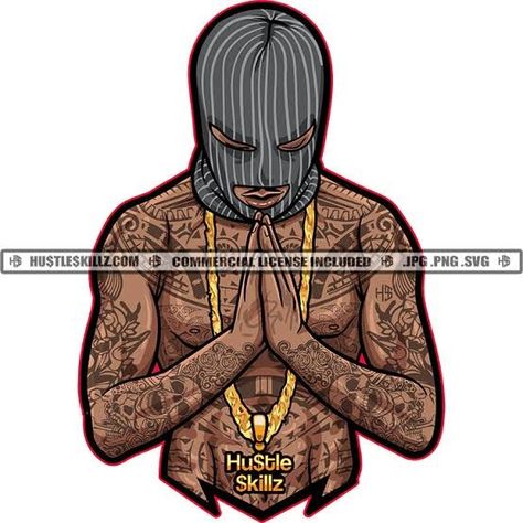 Ski Mask Tattoo, Mask Tattoo, Mask Chain, Lost Images, Praying Hands, Vector Cut Files, Vector Cut, Ski Mask, Glass Blocks