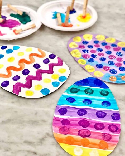 Easter Crafts For Preschoolers, Easter Egg Activities, Easter Art Project, Easter Crafts Preschool, Crafts For Preschoolers, Fun Easter Crafts, Keepsake Crafts, Easter Preschool, Easy Easter Decorations