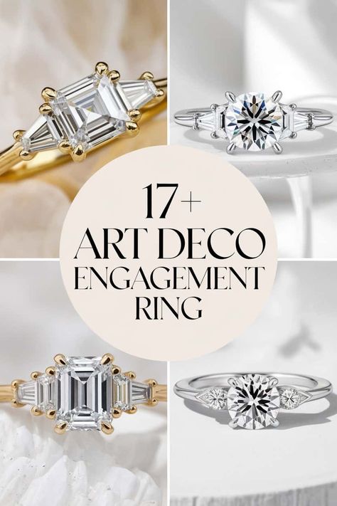 17 Stunning Art Deco Engagement Rings That'll Make Her Say Yes!

Say goodbye to ordinary with these stunning Art Deco engagement rings! Each piece features unique designs vintage charm and sparkling gemstones that will impress her. Perfect for those who love timeless elegance and bold style. Make your proposal unforgettable with a ring that captures her heart and imagination. https://fabricerie.com/art-deco-engagement-ring 1940s Engagement Ring Vintage, Classic Vintage Engagement Ring, Art Deco Style Engagement Ring, Art Deco Rings 1920s, 2025 Engagement Rings, Art Deco Rings Engagement, 1920s Rings, Art Deco Ring Engagement, Unique Vintage Engagement Rings