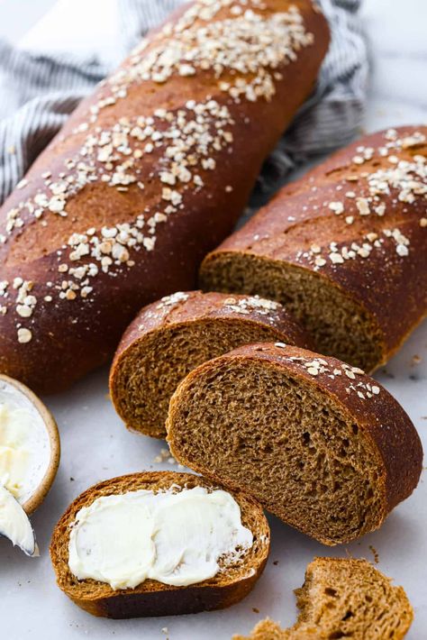 Make this copycat version of the EPIC Cheesecake Factory brown bread that is loved and devoured by all who dine at this incredible American restaurant. The rich brown color comes from the molasses, honey, whole wheat, espresso, and cocoa powder. These unique ingredients create the tastiest bread that no one can resist! Cheesecake Factory Bread, Cheesecake Factory Brown Bread, Cinnamon Babka, Brown Bread Recipe, Unique Ingredients, The Recipe Critic, Recipe Critic, Brown Bread, Cheesy Bread