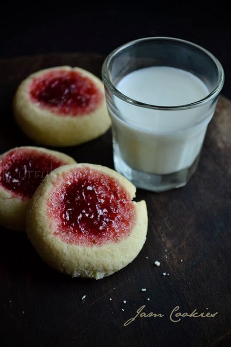 Rice flour jam cookies | Thumbprint cookies | Gluten free recipe | kurryleaves Thumbprint Cookies Gluten Free, Rice Flour Baking, Rice Flour Cookies, Cookies Crumble, Cookies Thumbprint, Dairy Free Cookies, Cookies Gluten Free, Jam Cookies, Gluten Free Recipe