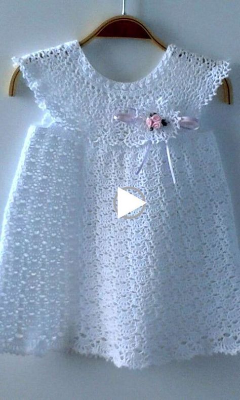 Baptism Dress Girl, Baby Dress Crochet, Vestidos Bebe Crochet, Baby Dress Pattern, Crochet Baby Dress Pattern, Baby Frock Pattern, Frock Patterns