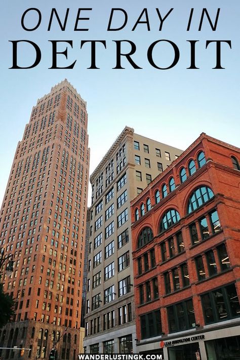 Planning your first trip to Detroit? Read this short guide to Detroit with the highlights of Detroit that you can do within one or two days in Detroit. Includes the best things to do in Detroit, Michigan! #michigan #detroit #usa #ustravel Troy Michigan Things To Do, What To Do In Detroit Michigan, Detroit Michigan Things To Do In, Things To Do In Detroit Michigan, Fancy Vacation, Michigan Wineries, Detroit Hotels, Detroit Downtown, Michigan Detroit