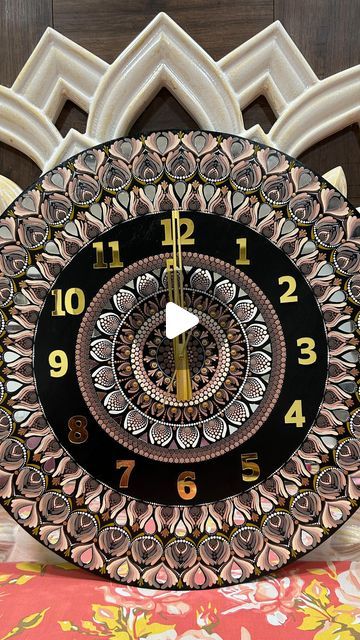 Shreya’s Crafteria™️ on Instagram: "After having a long break back to work with new design in dot mandala clock.  24 inch diameter clock made on a special requirement of client from📍#chennai   New design added to the collection with totally new colour combinations..  Thank you so much for the trust.  #shreyacrafteria  #dotmandala #dotmandalaclock #dotmandalacreation #dotmandalapainting #dotmandaladesigns #dotmandala #wallmirror #mirrormandala #walldecoration #festivevibes" Mandala Clock Design, New Colour Combinations, Mandala Clock, Breaking Back, Mandala Designs, Dot Mandala, Mandala Painting, Colour Combinations, Back To Work