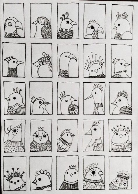 Doodle Birds, Draw Bird, Embroidery Bird, Bird Doodle, Ideas Embroidery, Love Bird, Doodles Zentangles, Bird Drawings, Zentangle Patterns