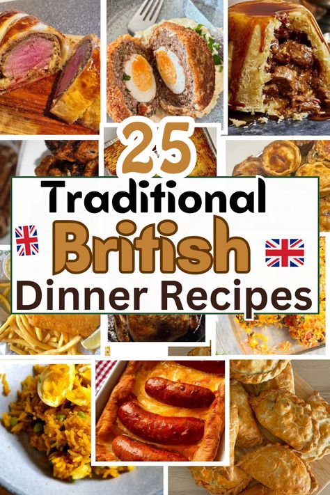 25 Traditional British Dinner Recipes - Justforfruits British Dinners Traditional, British Dishes Recipes, United Kingdom Recipes, Traditional English Dinner, Uk Dinner Recipes, Healthy British Recipes, British Meals Dinners, British Thanksgiving Recipes, Recipes From England