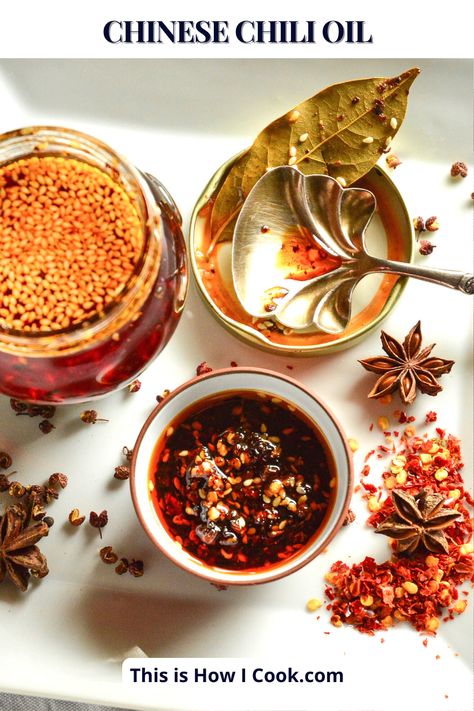 This is the best Chinese chili garlic sauce recipe I know of. Not too spicy and full of flavor, you will want to drizzle this on everything! #Sichuanchilioilrecipe #sichuangarlicchilioil #sichuanhotchili oil Chili Garlic Oil Recipe, Recipes With Chili Garlic Sauce, Garlic Oil Recipe, Chinese Chili Oil, Sichuan Chili Oil, Chinese Chili, Garlic Sauce Recipe, Homemade Marinara, Chili Garlic Sauce