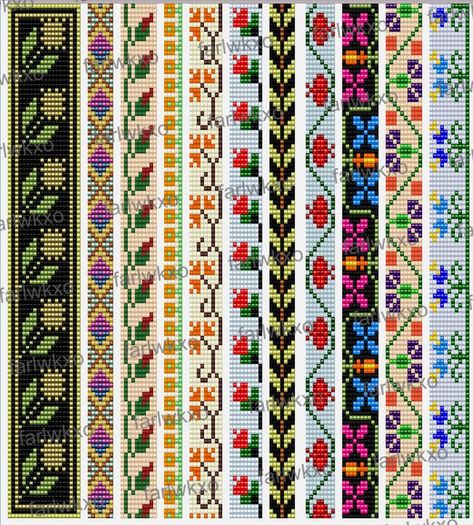 Beaded Belts Patterns, Seed Bead Art, Miyuki Beads Pattern, Seed Bead Bracelet Patterns, Bead Loom Designs, Loom Jewelry, Bead Crochet Patterns, Bead Loom Pattern, Loom Bracelet Patterns