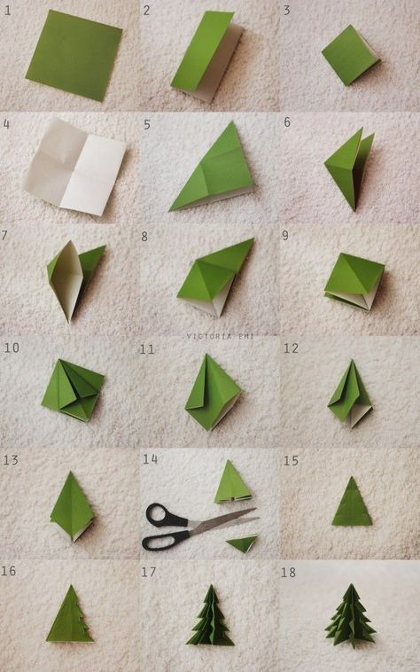 Vika Papper Jul, Julkransar Diy, Christmas History, Instruções Origami, Christmas Origami, Navidad Diy, Kraf Diy, Origami Crafts Diy, Paper Towel Roll Crafts