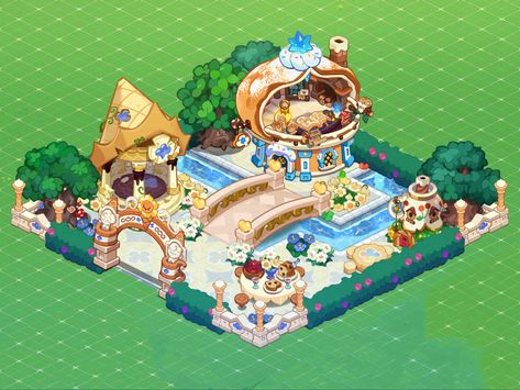 Cookie Run Kingdom Cottagecore, Swag Emoji, Crk Designs, Crk Layout, Kingdom Layout, Kingdom Ideas, Cookierun Kingdom, Cookie Kingdom, Kingdom City