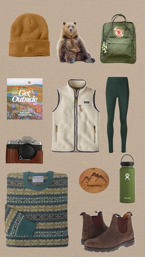 Yosemite trip Granola Girl Style, Granola Girl Outfits, Granola Outfits, Granola Style, Yosemite Trip, Cute Hiking Outfit, Hiking Fits, Granola Girl Aesthetic, Hiking Outfit Women