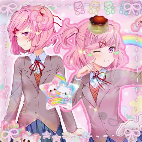 Natsuki Cutecore, Ddlc Cutecore, Natsuki Pfp, Cutecore Pfps, Ddlc Natsuki, Scene Pfp, Cutecore Icons, Cutecore Pfp, Kawaii Images