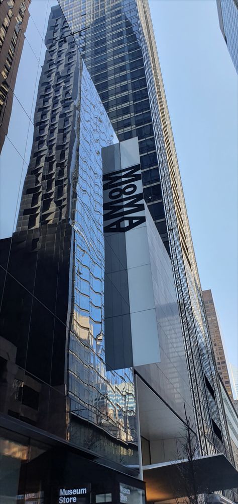 MoMA entrance. #MoMA #MyMoMANYC #NYC #ContemporaryArt pic by #AntonioAddamiano #DepArtGallery Moma Nyc, Nyc Instagram, Skyscraper, New York, Instagram