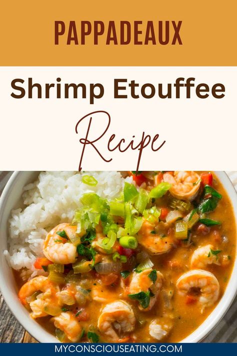 Pappadeaux Shrimp Etouffee mixed in a bowl Pappadeaux Shrimp Etouffee Recipe, Seafood Etouffee Recipe, Pastalaya Recipe, Pappadeaux Recipe, Pappadeaux Seafood, Etouffee Recipe, Shrimp Etouffee, New Orleans Recipes, Fluffy Rice