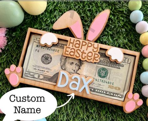 Bunny Money, Kid Easter, Custom Bunny, Kids Easter Basket, Money Holder, Easter Gifts For Kids, Money Holders, Easter Wishes, Personalized Easter