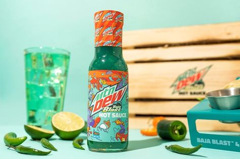 MTN DEW Has Us Shook With New Baja Blast Hot Sauce Baja Blast Recipe, Diy Baja Blast, Baja Blast Aesthetic, Mountain Dew Baja Blast, Mtn Dew Baja Blast, Taco Bell Baja Blast, Mexican American Culture, Habanero Peppers, Mountain Dew