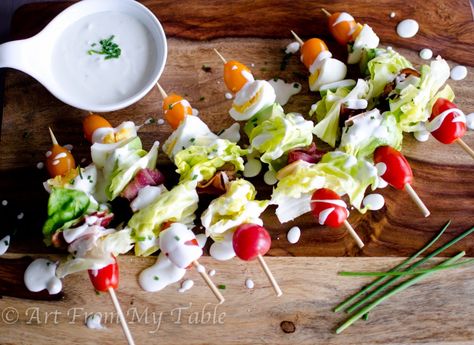 Salad On A Stick, Halloween Appetizers, Charcuterie Recipes, Homemade Dressing, Finger Food Appetizers, On A Stick, Corn Salads, Best Appetizers, A Stick