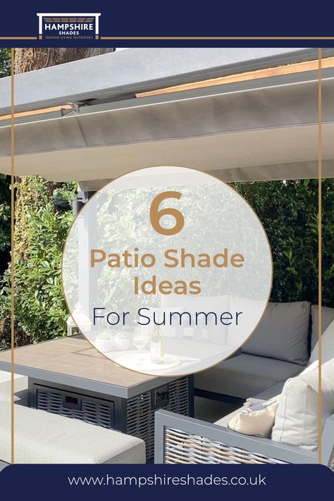 Get ready for summer with these patio shade ideas designed for the UK weather. From retractable awnings to pergolas, find out what's right for your garden and budget. #gardenideas #gardendesign #gardeninspiration #pergolas Garden Awning Ideas, Garden Shade Ideas, Patio Shade Ideas, Garden Sail, Garden Shade, Shade Ideas, Garden Awning, Uk Weather, Garden Canopy